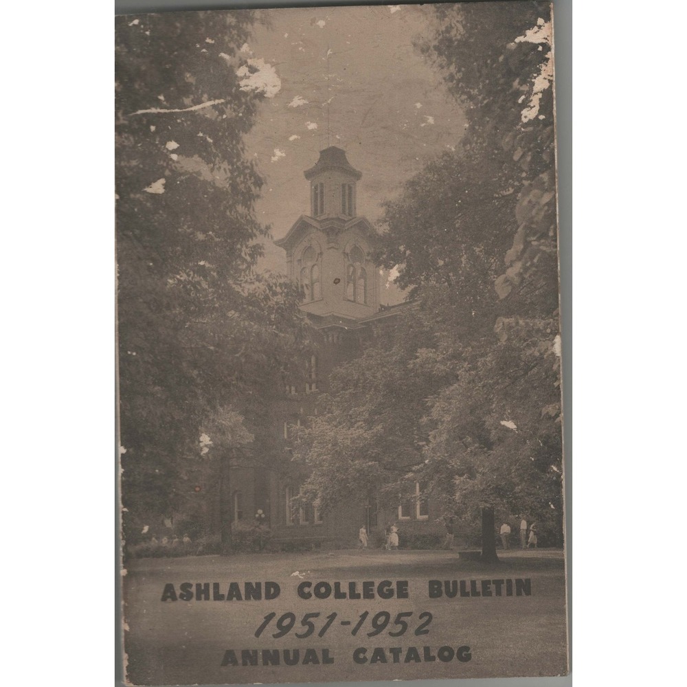 1951-1952 Ashland College Bulletin Annual Catalog Ashland Ohio Vintage Book - Picture 1 of 2